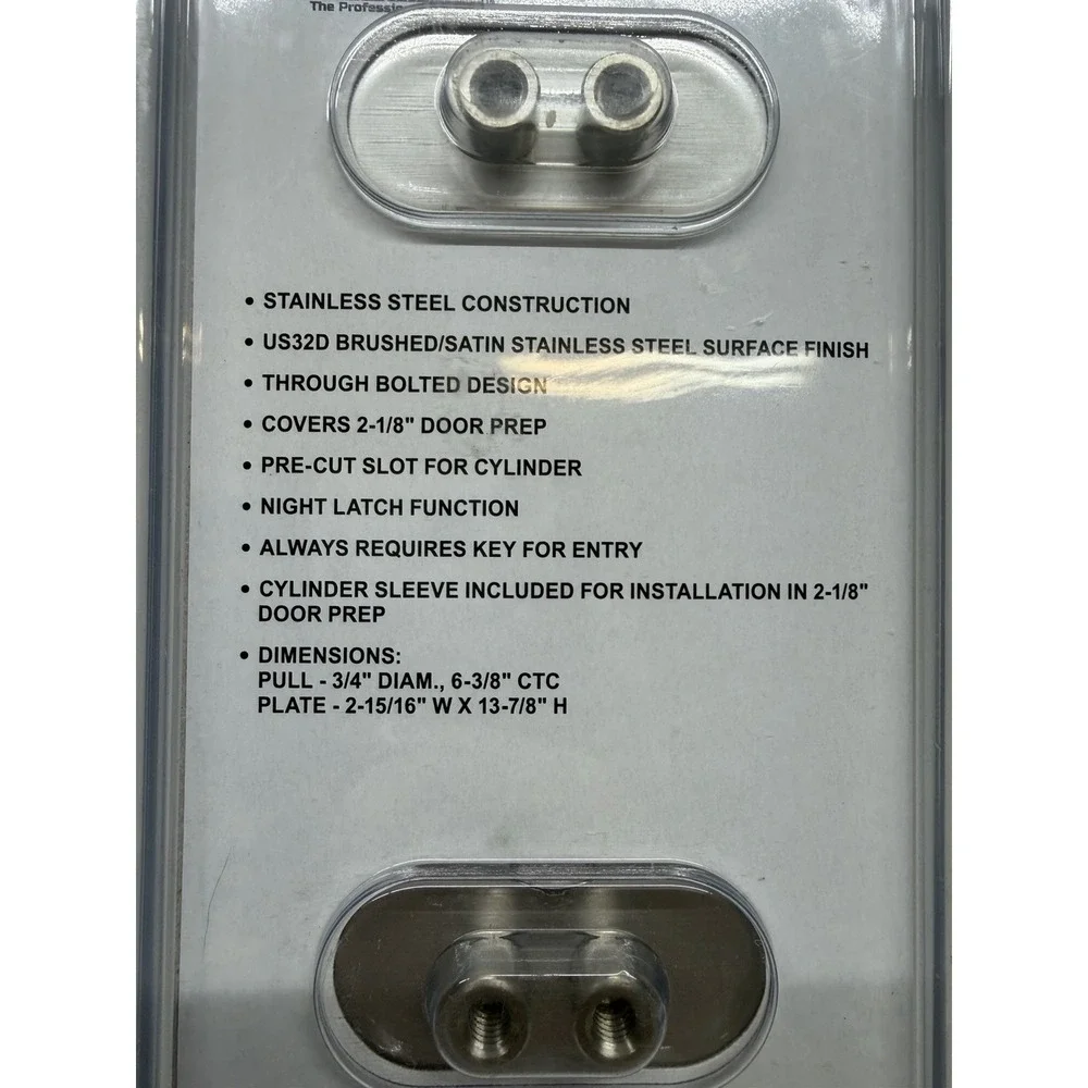 UNIVERSAL HARDWARE UH40011 COMMERCIAL STAINLESS STEEL PULL PLATE‎ HANDLE